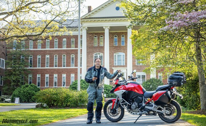 mo touring 2021 ducati multistrada v4s, Here I am now officially a member of the Woodberry Forest School Old Guard preparing to leave after a fun filled weekend of visiting with friends some of whom I hadn t seen since graduation