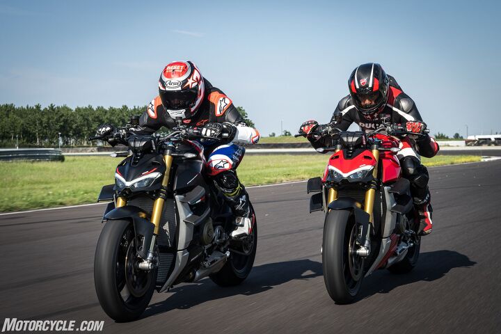 2022 ducati streetfighter v4 sp review first ride, Here are some numbers to consider In 2021 Luca Salvadori rode a mostly stock Panigale V4S around the Cremona circuit the same circuit in these photos in 1 31 945 setting a new lap record in the process Alex Valia the Ducati test rider to my left in this photo rode the Streetfighter V4 SP around Cremona in a little over 1 36