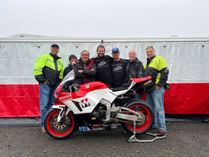 out and about at the isle of man tt 2022 part 2, The New Jersey TT 2022 crew with sponsored rider and friend Shaun Anderson