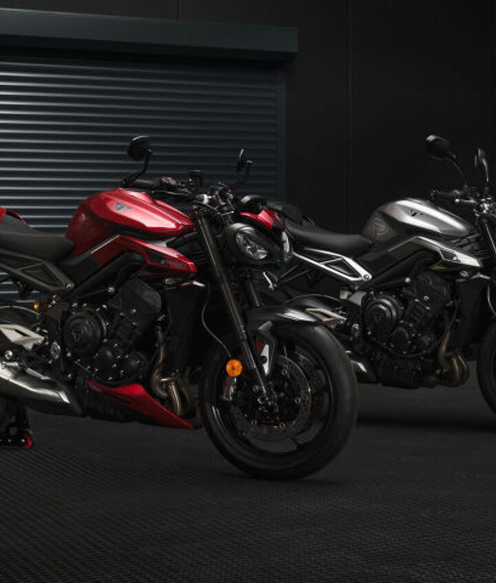 triumph announce new street triple lineup for 2023, Formerly the top of the range the Street Triple 765 R right is now the base model The Street Triple 765 RS is now the mass produced performance model