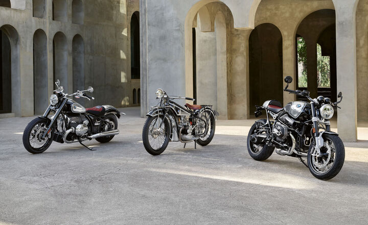 2023 bmw r ninet 100 years and r 18 100 years editions first look, The R18 and R nineT 100 Year editions with the R 32 BMW s first motorcycle