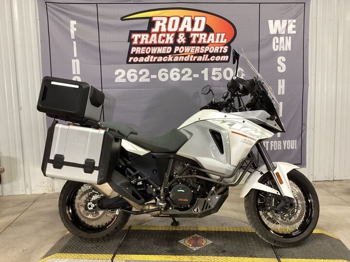 only 16 073 miles ktm side cases and top box rox handlebar risers black dog
