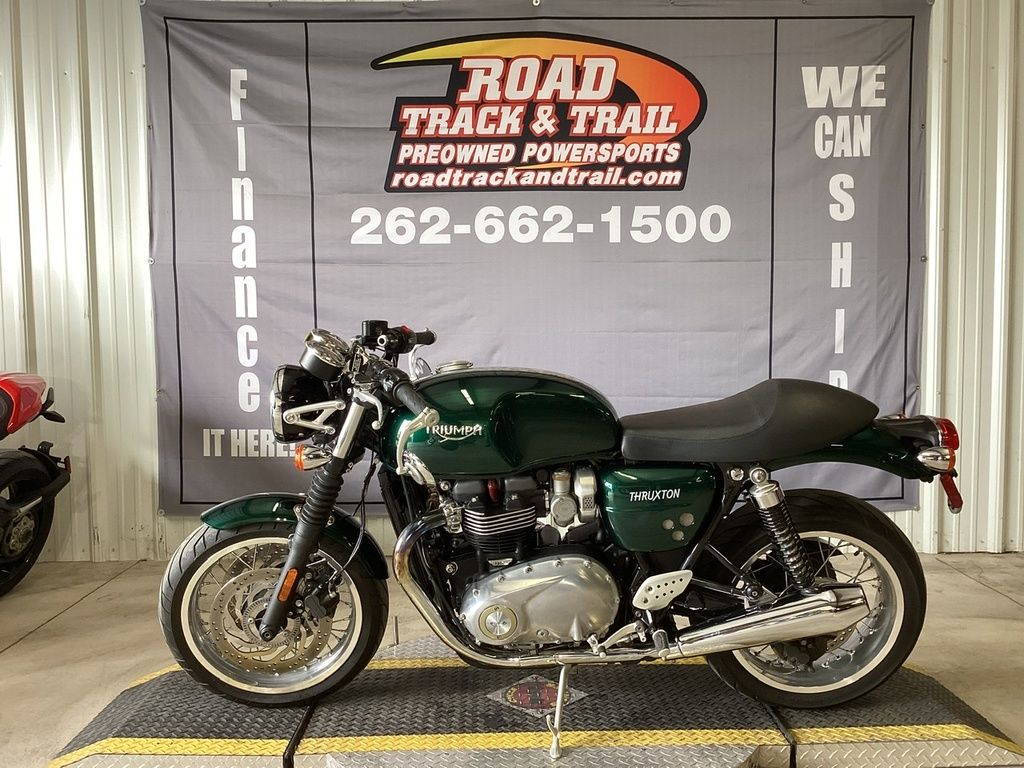 Triumph Gold Rims 2017 Triumph Thruxton 1200 Competition Green w/ Gold Tank Stripe For ...