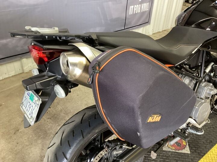 only 37080 miles ktm soft bags sw motech skid plate and crash cage handguards