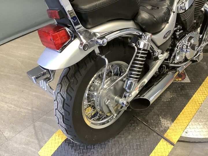 engine guard backrest hwy pegs and new front tire budget cruiser bike does