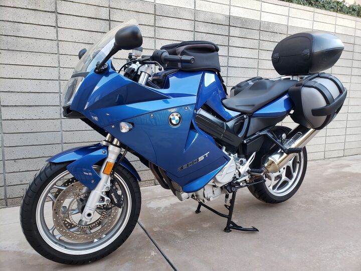 bmw f800 st with touring bags