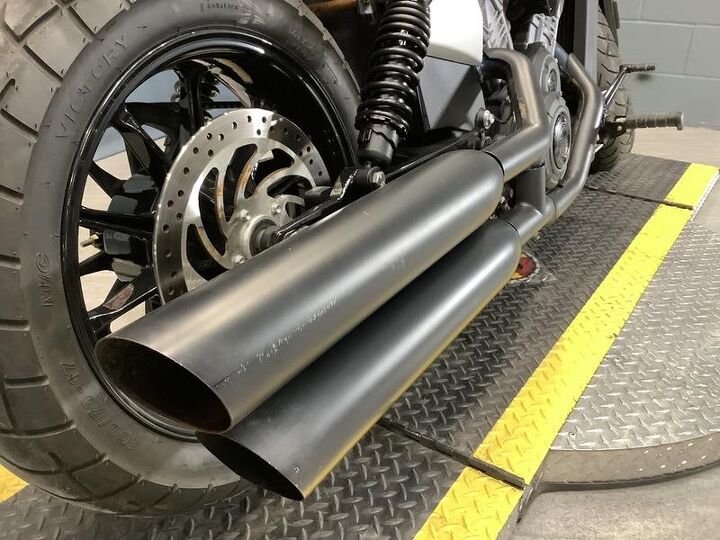 bobber style drop style bars modified exhaust custom rear subframe and seat