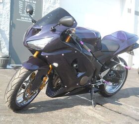 custom paint chrome wheels custom grips sliders purple