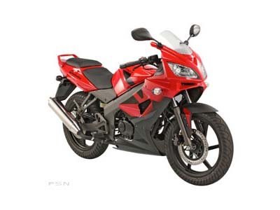 the new 2010 kymco quannon 150 is an entry level motorcycle with sportbike styling