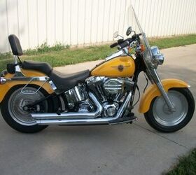 Yellow fatboy sales harley davidson