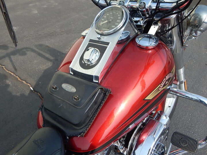 fishtail exhaust intake saddlebags windshield crash bar light bar mustang