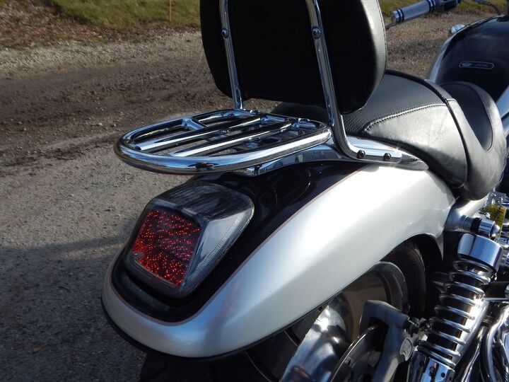 aftermarket exhaust backrest rack security integrated taillight rider