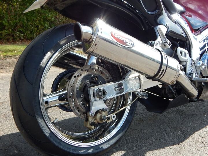 lowered swingarm extensions chrome wheels and frame covers led signals