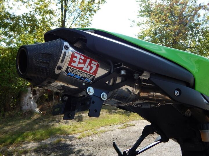 yoshimura exhaust clicker levers frame sliders integrated tail fender