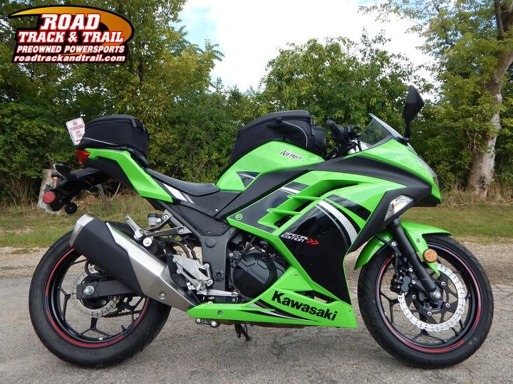 1 owner kawasaki tank and tail bags fuel injected clean and green we