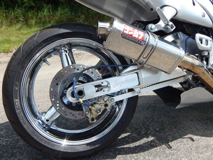 chrome wheels extended swingarm full yoshimura exhaust undertail kit lowered