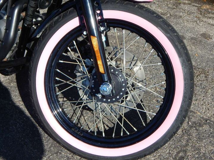 pink wall tires custom paint screamin eagle pipes high flow crashbar low