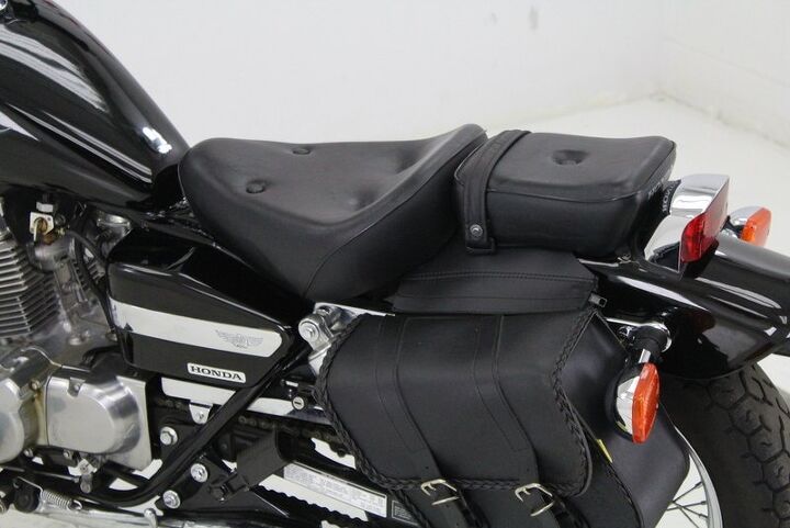 only 4442 miles leather saddle bags great starter bike there