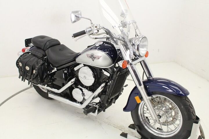 only 6025 miles leather saddle bags windshield kawasaki vn