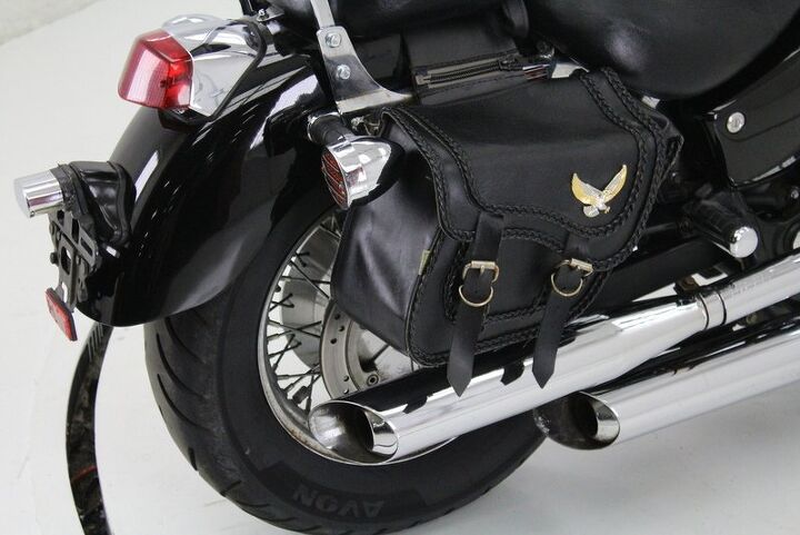 engine guard leather saddle bags passenger back rest honda vt