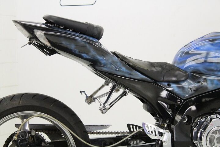 custom paint extended swingarm after market exhaust upgraded