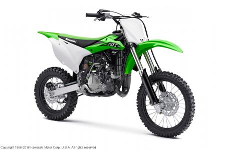 the kx85 motorcycle is a fixture on the podium at motocross races across the