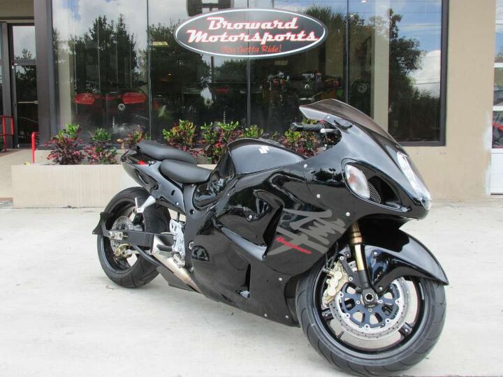 this busa is setup to run custom replacement extended swingarm no cheap