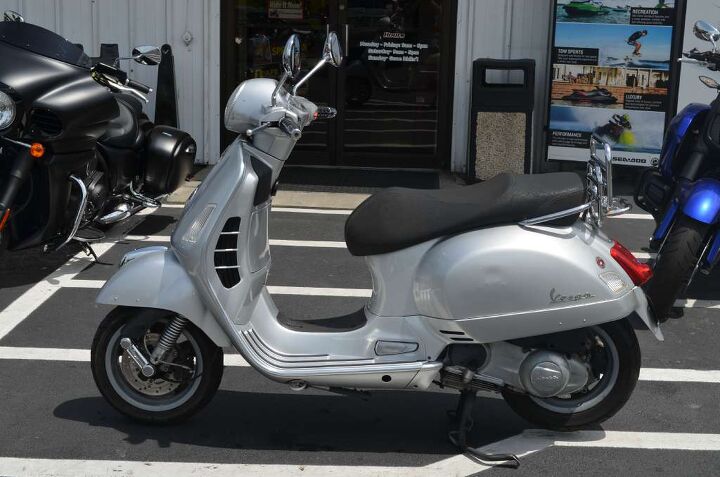 the gts 300 super is vespas biggest scooter to date and blends classic vespa
