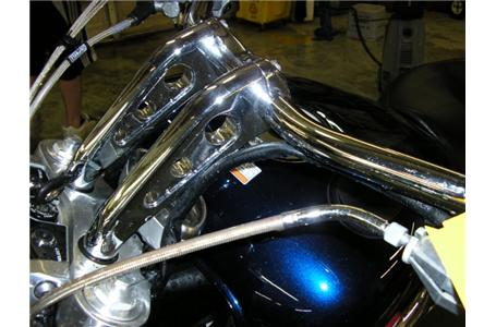 chrome handlebars and risers custom exhaust and power commander grips