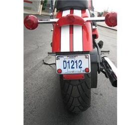 check out this beauty original red paint with white racing stripes new