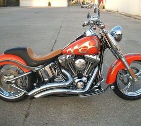 ORANGE/BLACK FAT BOY With 9652 Miles. Call for Details; Ready to Sell