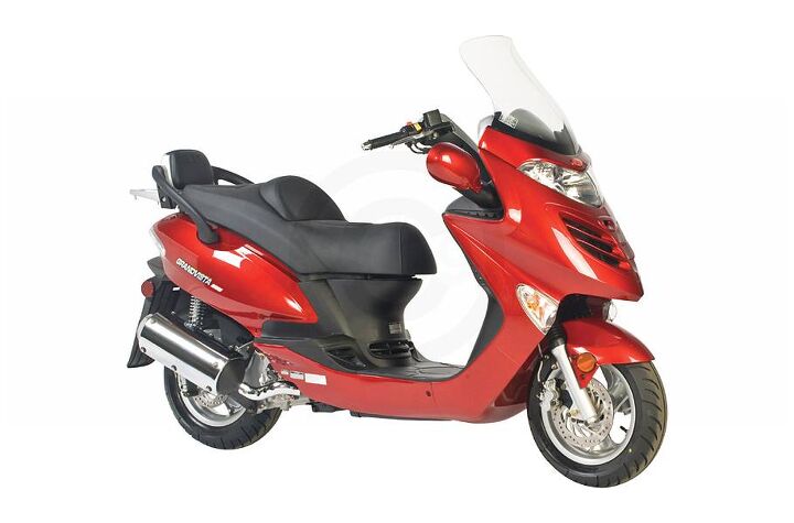the grandvista is kymco s grand vision of how well appointed a touring scooter