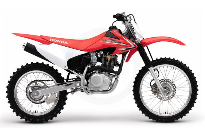 throw your leg over the saddle of the crf230f push the electric starter and