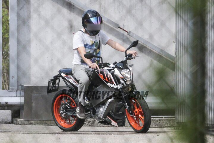 spied ktm e duke electric motorcycle