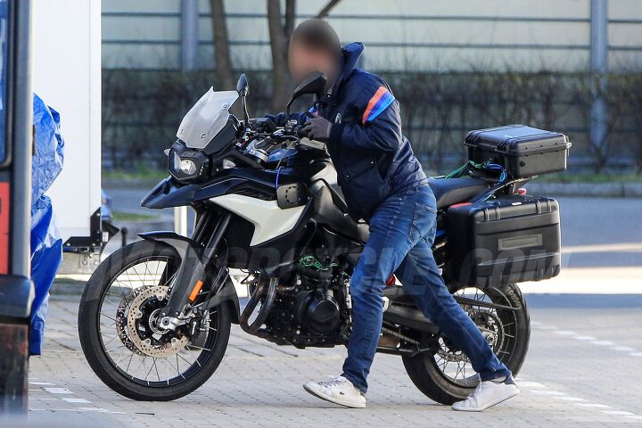 2018 bmw f900gs and f750 spy shots, This photo was shot several weeks earlier than the action photos in this article and it shows what we believe is the F900GS version which has different wheels tubeless wire spoke than the bike in the action photos It also includes full LED lighting while the F750 uses LED only in its daytime running lamp The 900 also differs by having a bigger windscreen