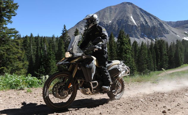 2014 bmw f800gs adventure review, In its Enduro setting BMW s optional traction control system is a useful aid in the dirt without annoyingly overt intervention