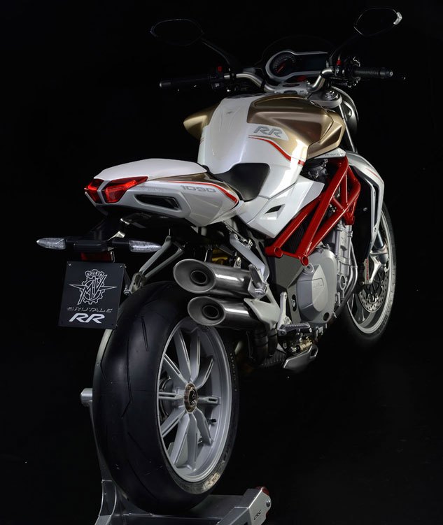 2013 mv agusta brutale 1090 rr review quick ride, In addition to the Metallic Blue Pearl White model we tested 2013 Brutale 1090 RRs are available in Red Silver and Metallic Gold Pearl White pictured