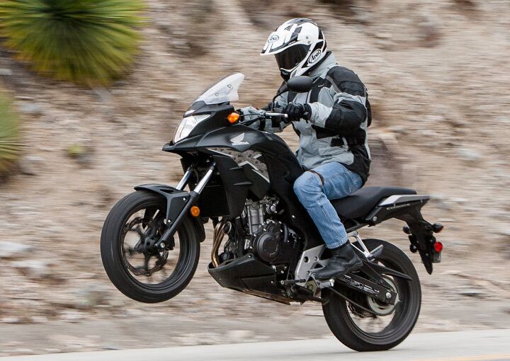 2013 honda cb500x review, The CB500X is a perfectly capable all around motorcycle even when it comes time for hooligan antics
