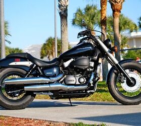 value for money hondas 2014 honda shadow phantom, This photo of the 2010 Phantom shows how Honda has gradually refined the style over the years Note the gray fender rails engine heads and fork covers