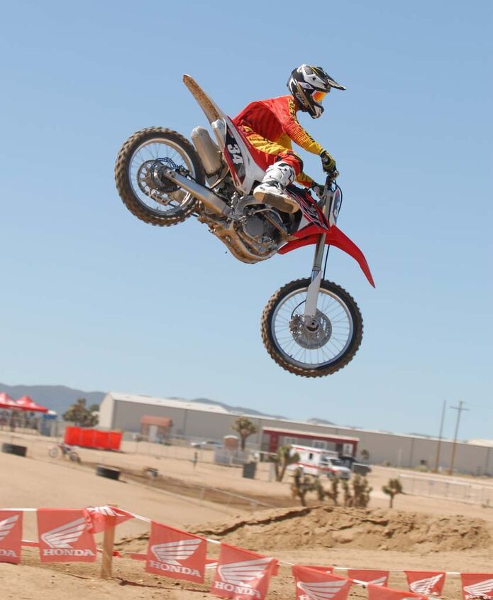 2015 honda crf250r first ride review, With its excellent chassis the CRF250R is a hoot when subjected to aerial mischief
