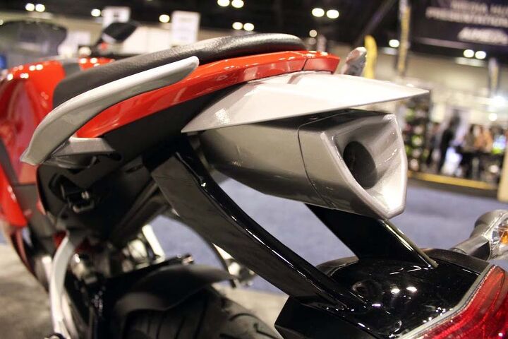 2015 hero hx250r preview, The HX is nicely finished with this underseat exhaust system According to EBR s Gary Pietruszewski all Hero designs are completed through the EBR consulting group