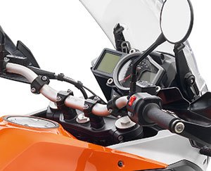2014 eicma 2015 ktm 1050 adventure preview, The 1050 s instrument cluster looks to be the same as that on the 1190 Adventure