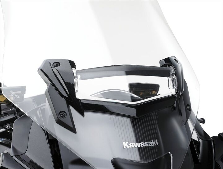 2014 eicma 2015 kawasaki concours14 abs preview, The vent is three position adjustable and helps reduce the low pressure zone in the cockpit and minimize buffeting