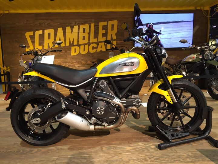 2014 international motorcycle shows long beach wrap up report, Unlike virtually every other Ducati the Scrambler doesn t have performance as its top priority Instead it s about having fun