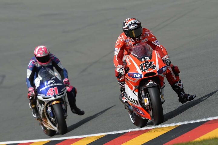 motogp sachsenring 2013 results, Andrea Dovizioso was the top Ducati rider finish sixth More impressive was Aleix Esparagro who flirted with a podium position before dropping to eighth