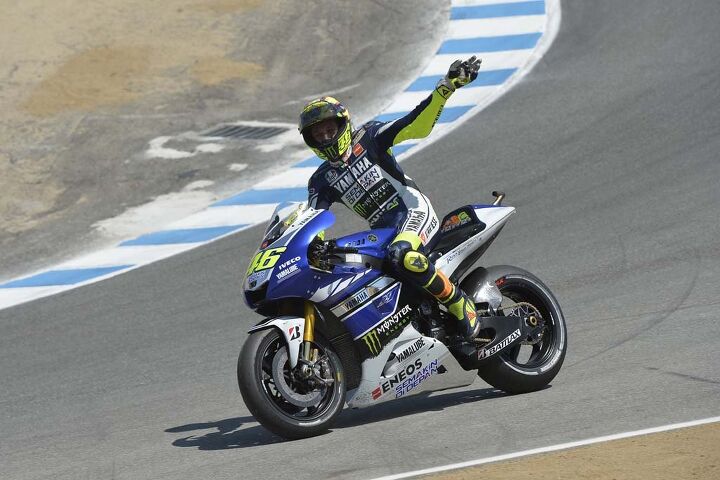 motogp laguna seca 2013 results, Valentino Rossi found himself the victim at the Corkscrew this time Still the Doctor was pleased with his third consecutive podium finish