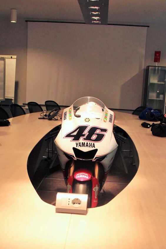 inside yamaha s motogp race shop, To fans of motorcycle roadracing this has to be the coolest boardroom in the world