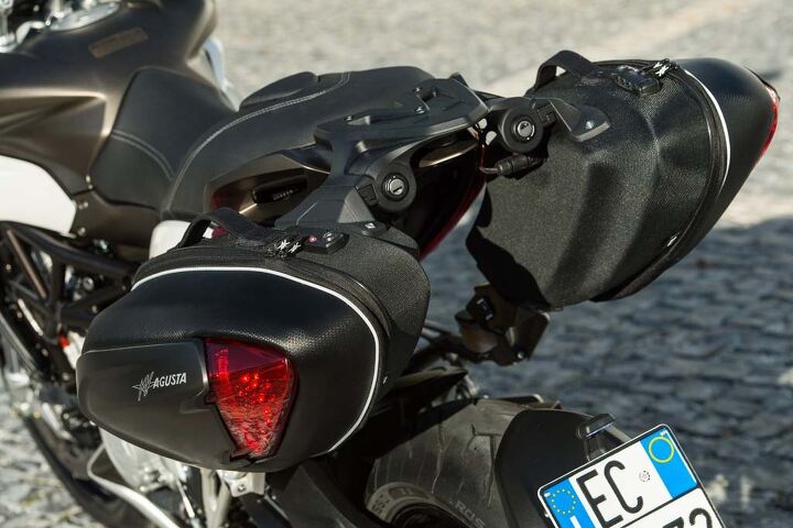 2015 mv agusta stradale 800 review, The saddlebags are kinda small but very stylish