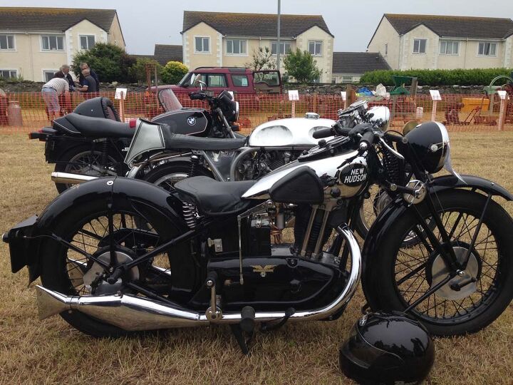isle of man tt cool and unusual motorcycles, New Hudson on display at the VMCC rally