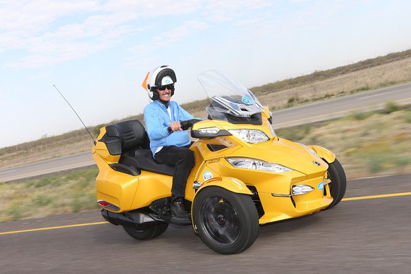 cross country with the 20th annual kyle petty charity ride across america, When Richard Petty s children and grandchildren said they d feel better about the 2014 Ride if he if he didn t ride a traditional motorcycle the seven time NASCAR champion opted for this Can Am Spyder